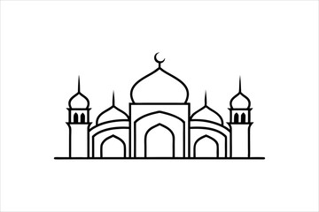 taj mahal vector illustration