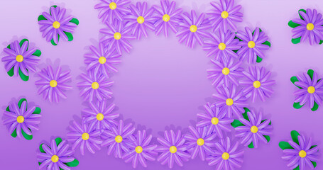 Daisy Background 3D Cartoon Render