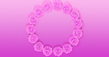 Dahlia Background 3D Cartoon Render