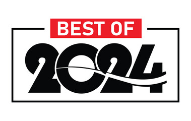 2024 year rewind isolated on black background. Creative design.