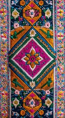 Persian Flower Rug, Floral, Abstract Image, Texture, Pattern Background, Wallpaper, Smartphone, PC, Laptop Cover and Screen, 9:16 and 16:9 Format