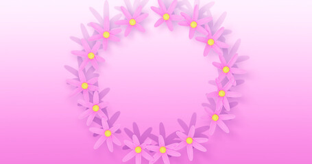 Garlic FlowerBackground 3D Cartoon Render