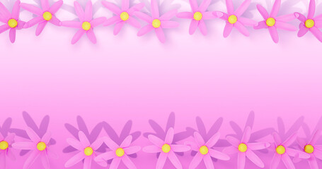 Garlic FlowerBackground 3D Cartoon Render