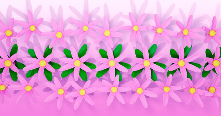 Garlic FlowerBackground 3D Cartoon Render