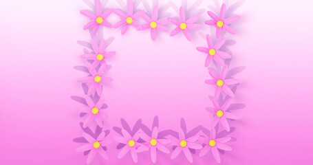 Garlic FlowerBackground 3D Cartoon Render