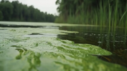 Fototapeta premium Tranquil Lagoon with Dramatic Natural Lighting