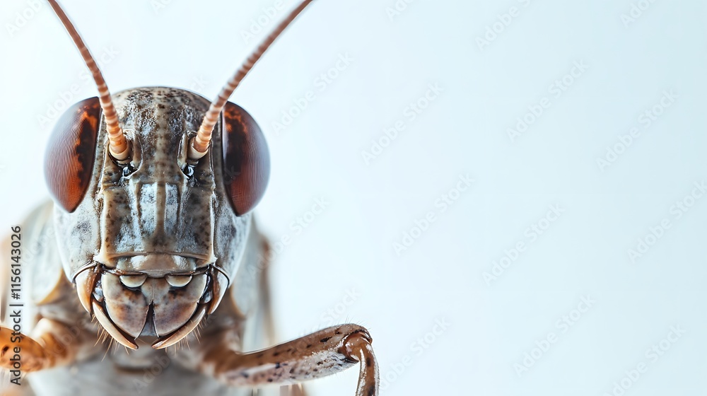 Poster close up of a grasshopper showing detail