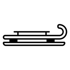Illustration of Sledge Solid Icon Design