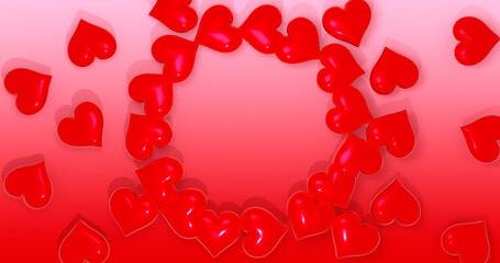 Heart Background 3D Cartoon Render