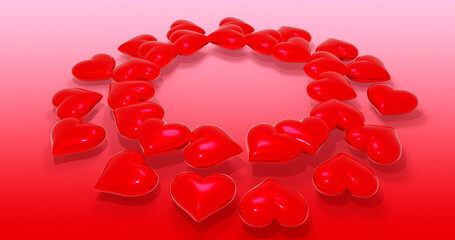 Heart Background 3D Cartoon Render