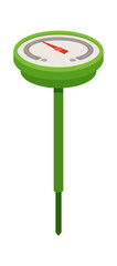 Laboratory thermometer with gauge vector illustration
