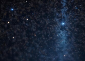 Dense constellation of bright stars against a deep blue background,  nebula,  stardust