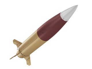 Isolated on white background render of 3d model of Lockheed Martin MGM-140 ATACMS Army Tactical Missile System