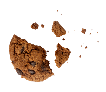 Cookies with crumbs