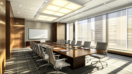 Modern Collaborative Workspace with Soft Lighting