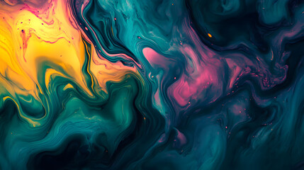 Abstract Swirling Colors Paint Texture Background