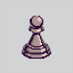 Pixel art illustration Pawn Chess. Pixelated Pawn Icon. Pawn Chess Icon pixelated for the pixel art game and icon for website and video game. old school retro.