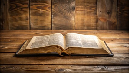 Ancient manuscript pages with open Bible book on wooden desk,paper,  paper, literature,bible, scripture, desk, old, ancient