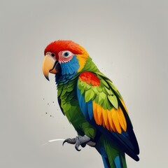 Fototapeta premium Conure bird minimalist with clean white background