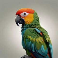 Fototapeta premium Conure bird minimalist with clean white background