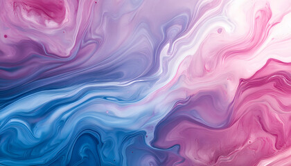 Fototapeta premium Abstract Swirling Pink Blue Purple Paint Texture