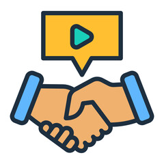 Fototapeta premium Creator Collaboration Icon