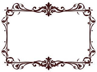 Collection of elegant vintage frames in vector format, empty, classic, flat design