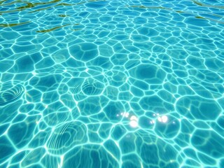 Obraz premium Crystal clear water creates mesmerizing ripples on the surface, reflecting the vibrant colors of the surrounding nature, sunny day, water