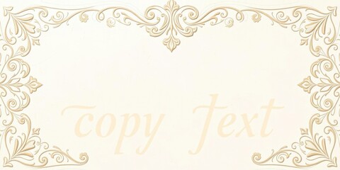Plaster background with intricate floral pattern in white and beige tones, background, design, intricate