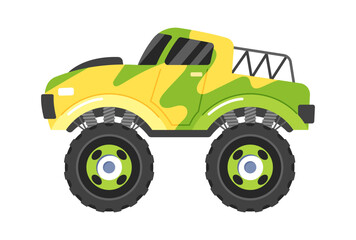 Fototapeta premium Monster truck vehicle vector illustration