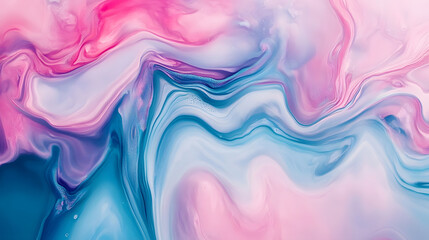 Obraz premium Abstract Pink Blue Swirling Paint Texture