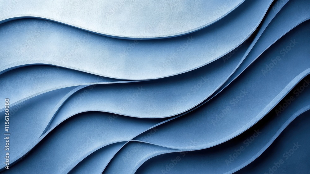 Poster blue abstract waves create a calming and modern background design