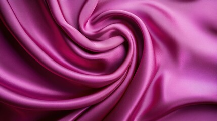 Obraz premium Elegant pink silk fabric arranged in a swirling pattern on a soft surface