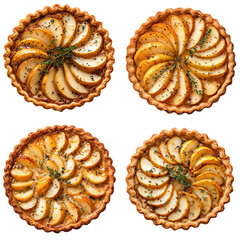 Pear and Thyme Tart with Golden Crust 