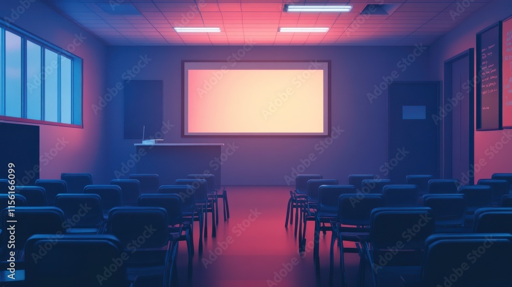 Poster interactive digital learning environment with clear visuals