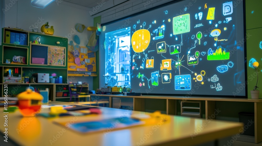 Poster interactive learning environment with technology integration