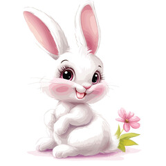 Obraz premium Bunny rabbit clip art, clip art concept