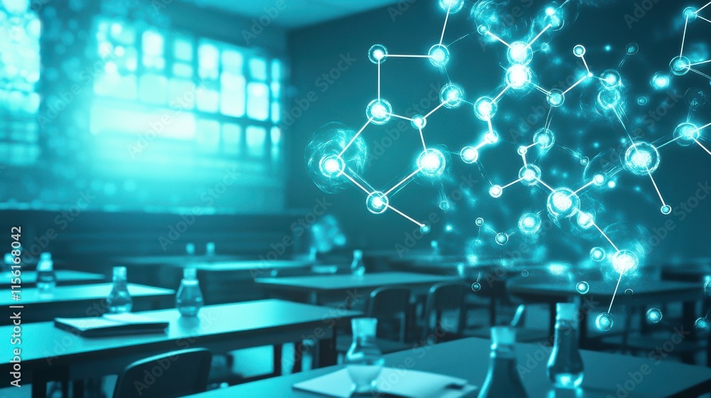 Poster technology enhanced classroom with visual elements