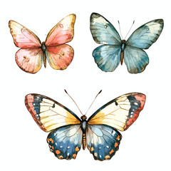 Naklejka premium Butterfly clip art, clip art concept