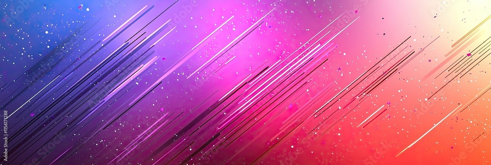 Poster abstract colorful background with diagonal lines and sparkles for design purposes.