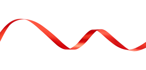 Red wavy ribbon element 