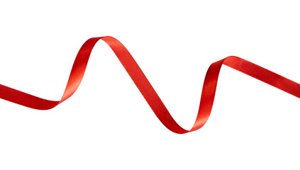 Red swirl ribbon ornament