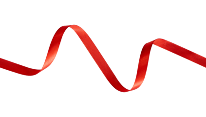 Red swirl ribbon ornament