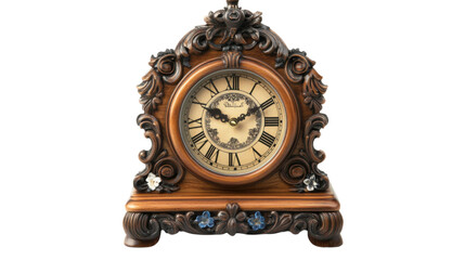Vintage clock, transparent background