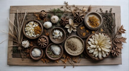 Mood board botanic , Dreid Flower
