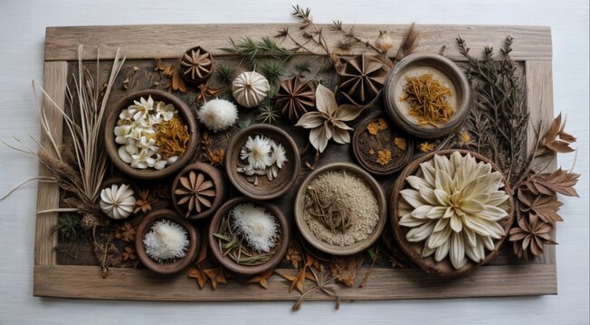 Mood board botanic , Dreid Flower