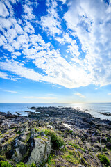 秋の薩摩長崎鼻灯台から見た景色　鹿児島県指宿市　Autumn view from Satsuma Nagasakihana Lighthouse. Kagoshima Pref, Ibusuki City.