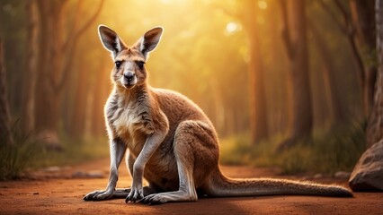 Nice kangaroo with nice background 