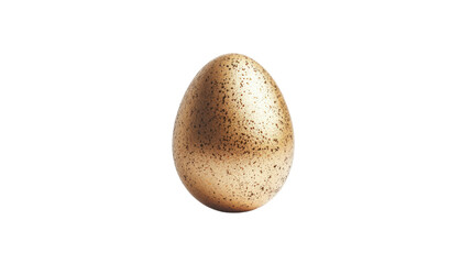 Fototapeta premium Golden Easter egg, transparent background