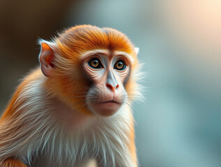 Obraz premium Close-up Portrait of an Adorable Red-shanked Douc Langur